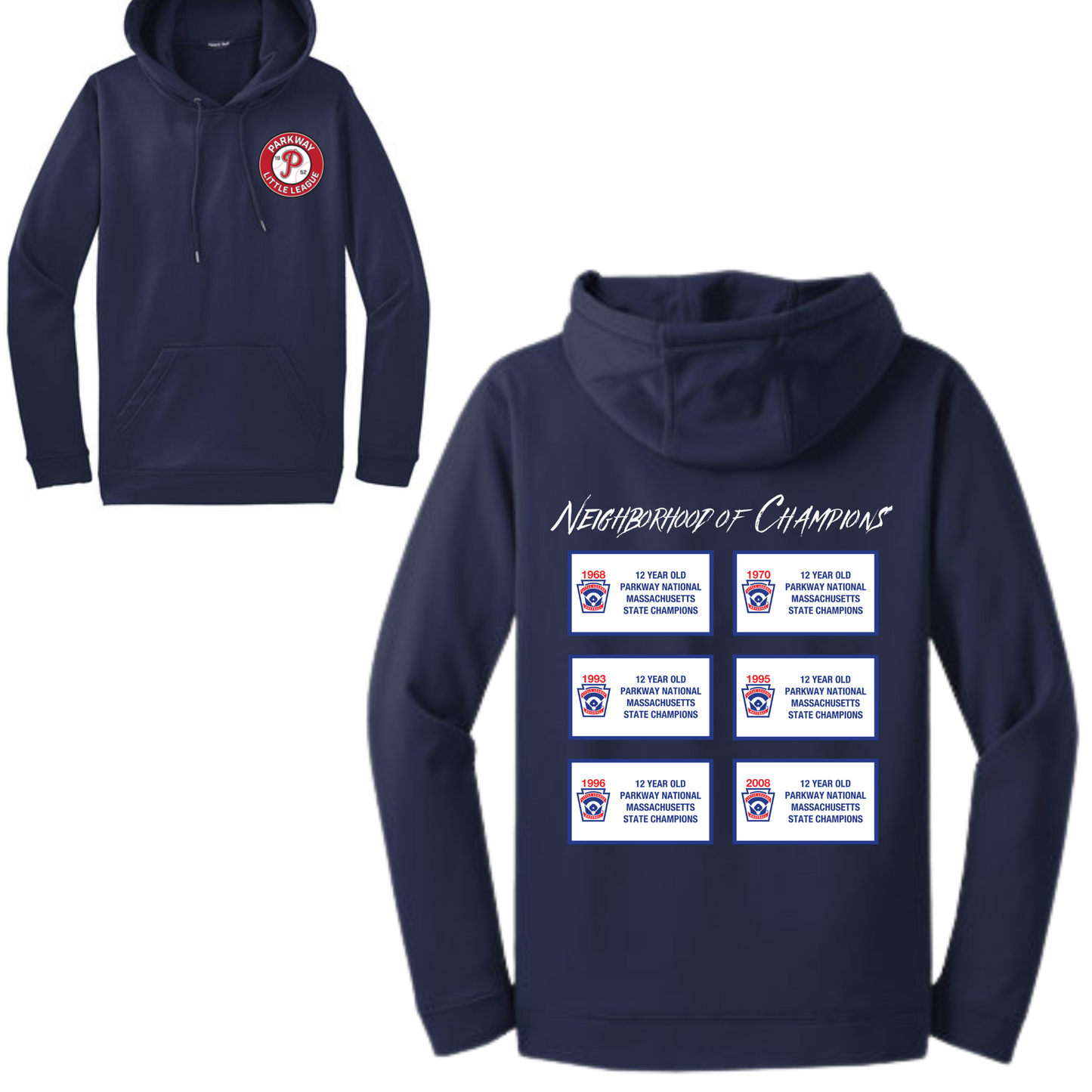 "Neighborhood of Champions" Drifit Hoodie