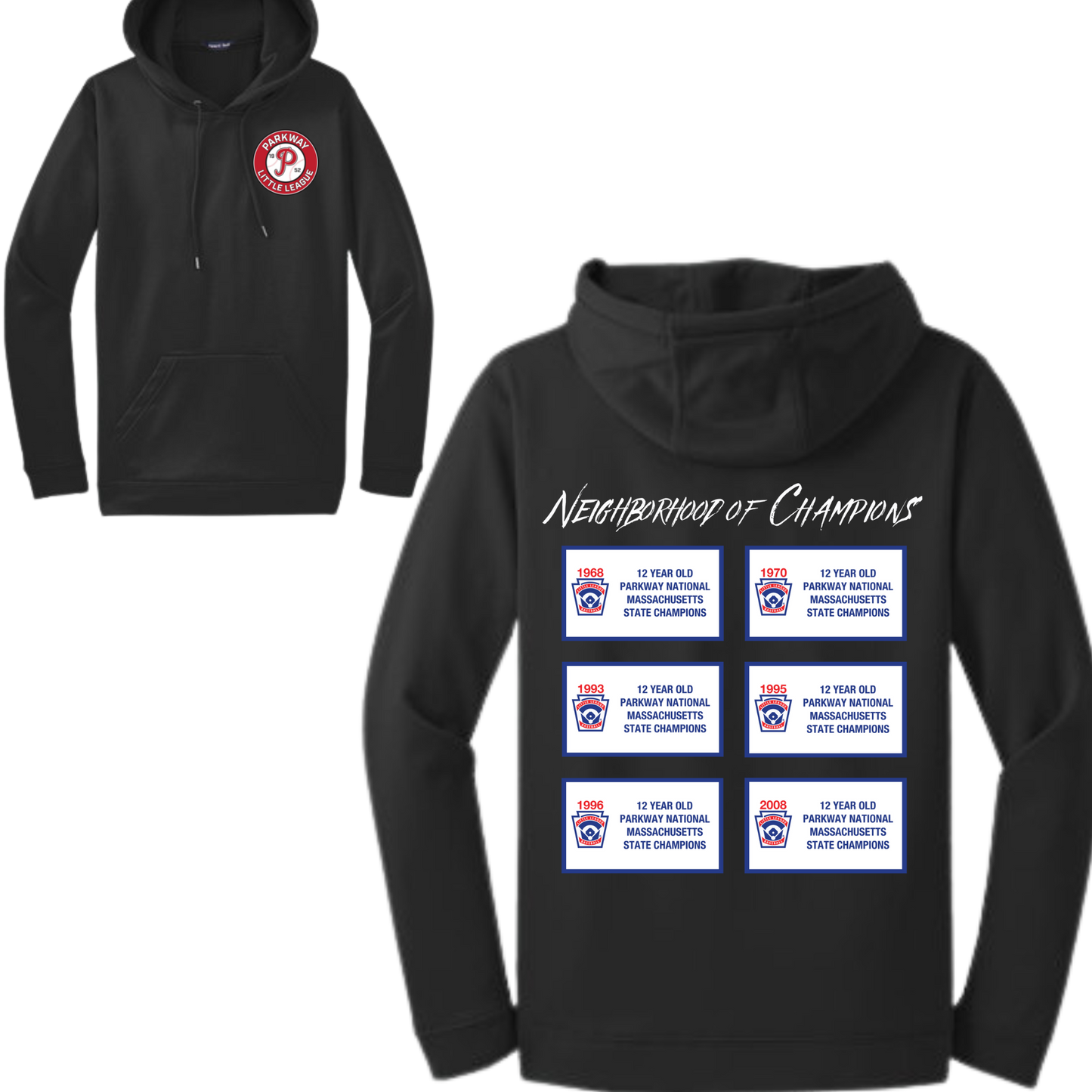 "Neighborhood of Champions" Drifit Hoodie