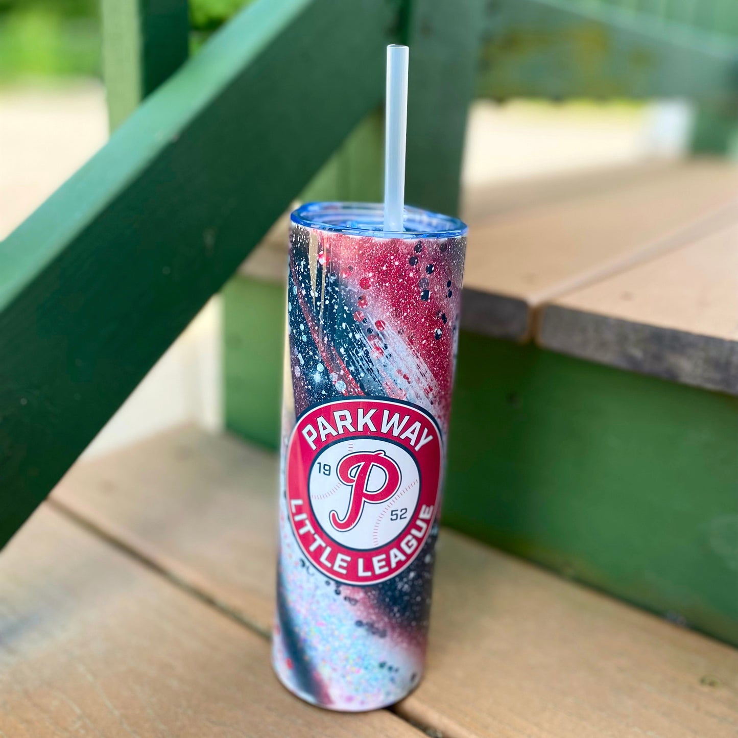 20oz PLL Glitter Tumbler with lid & straw