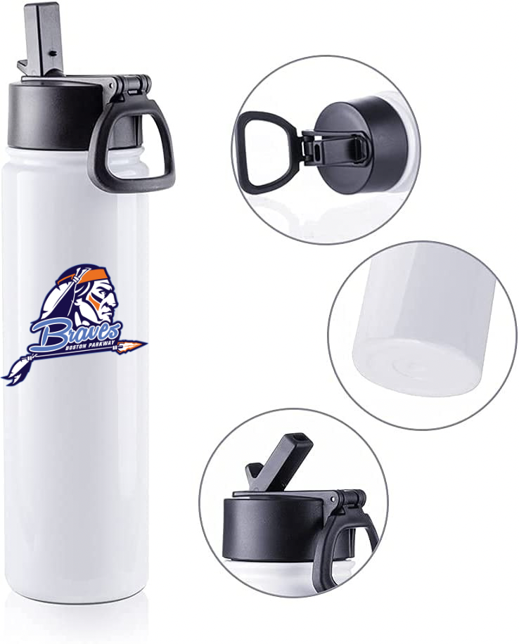 22oz Insulated Braves Sports Water Bottle * Option to customize